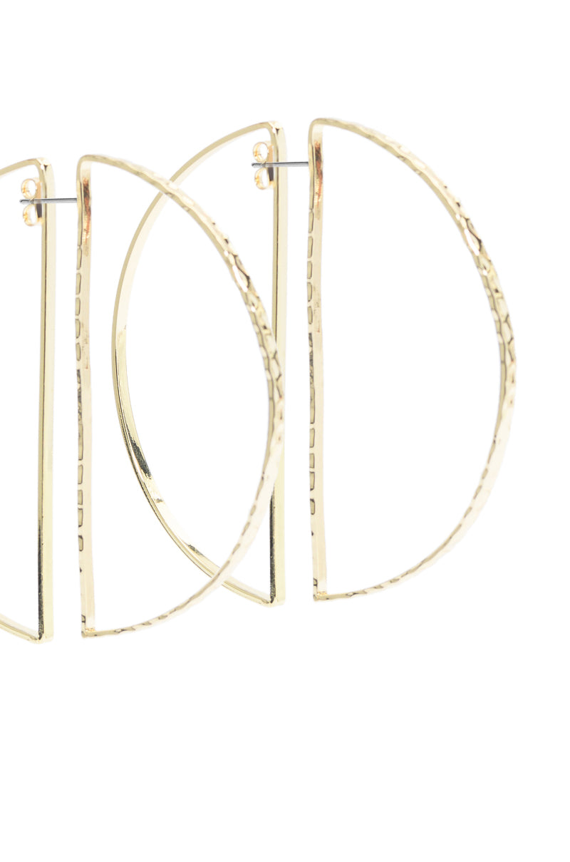 Detail View Circle It Front Back Earring In Gold