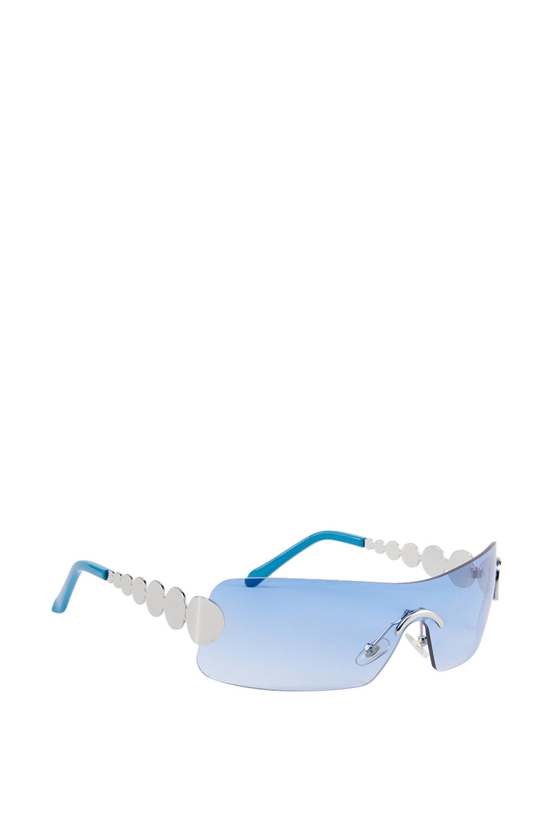 Back View Circles Round You Sunglasses In Blue