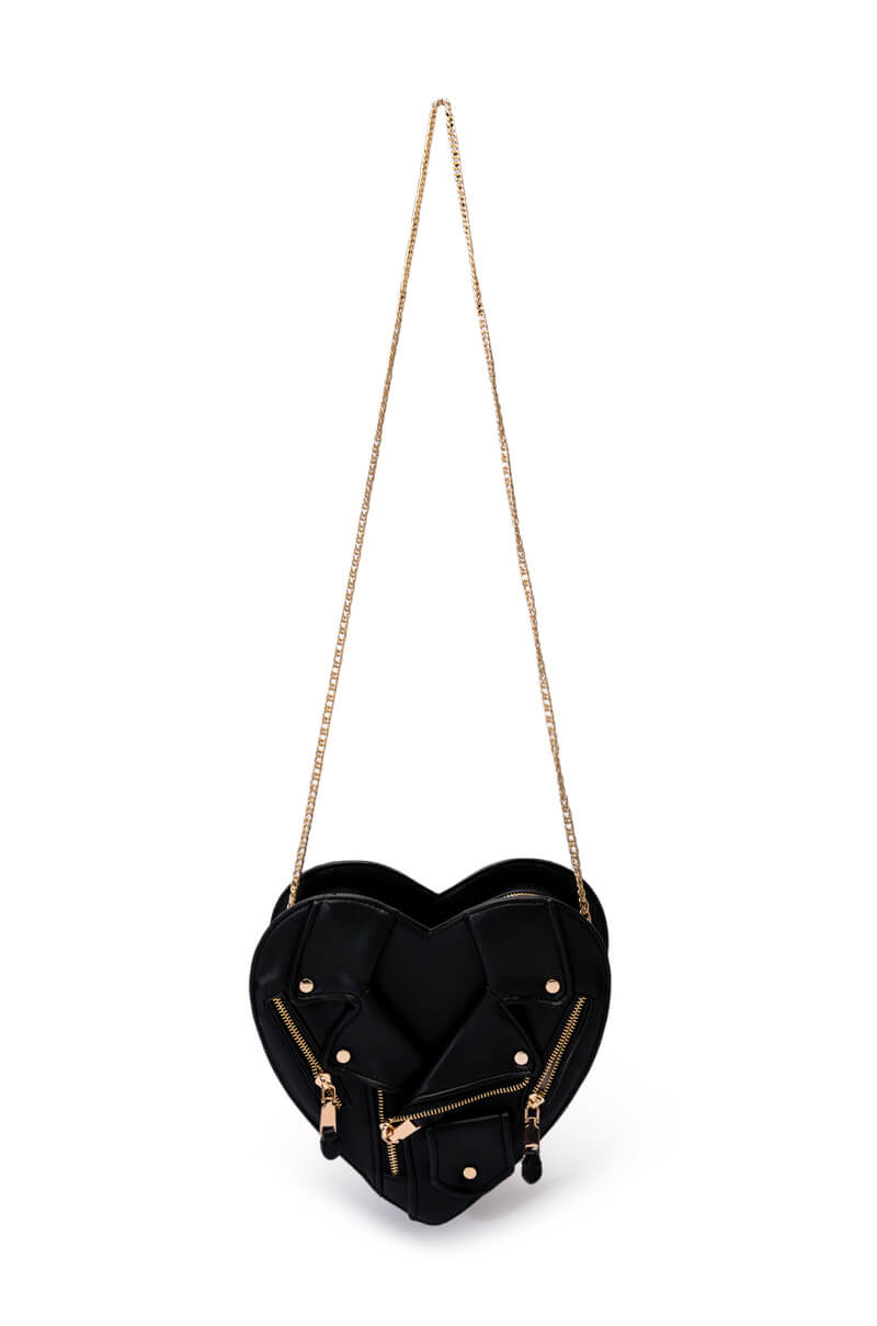 Side View City Of Love Moto Crossbody Bag