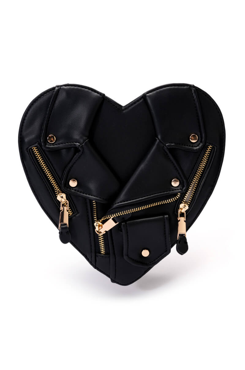 Back View City Of Love Moto Crossbody Bag