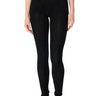 Front View Clarissa Embellished Mesh Leggings In Black