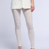 Front View Clarissa Embellished Mesh Leggings In White