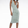 Front View Class Act Slinky Midi Dress