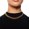 Front View Classic Cuban Chain In Gold