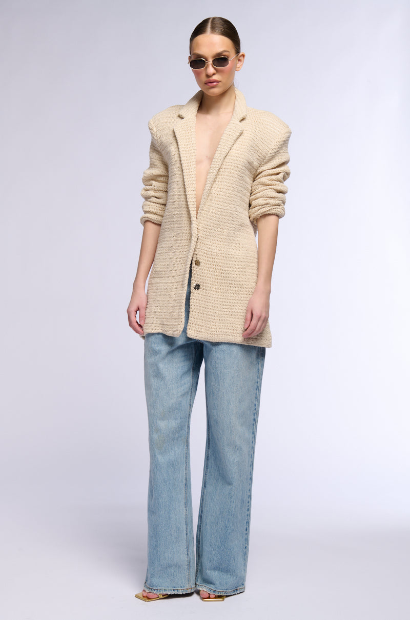 Extra View Classic Oversized Crochet Blazer