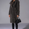 Front View Classic Teddy Trench In Grey