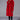 Front View Classic Teddy Trench In Red