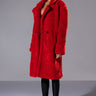 Front View Classic Teddy Trench In Red