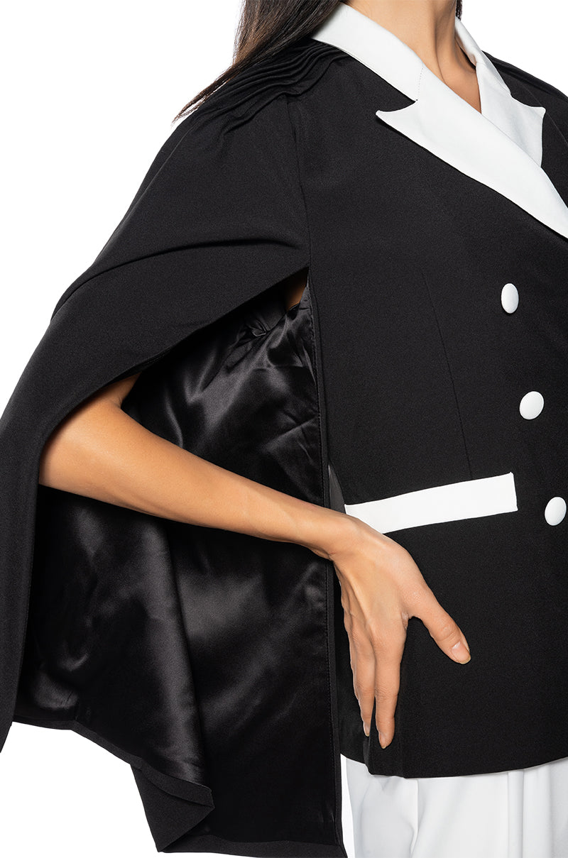 Full View Classy Cape Blazer