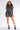 Back View Classy Mock Neck Rhinestone Mesh Dress