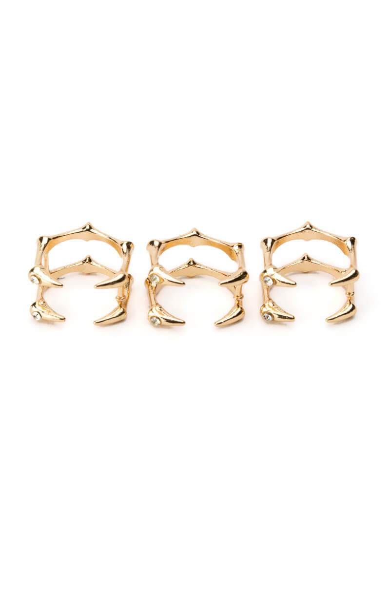 Side View Claws Out Ring Set
