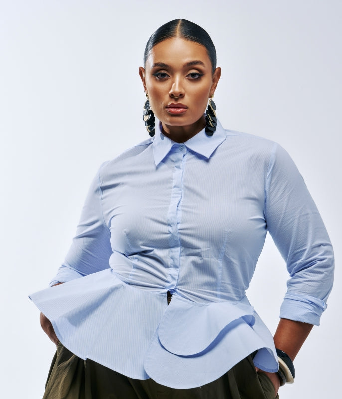 MALLORCA PEPLUM DENIM JACKET – AKIRA