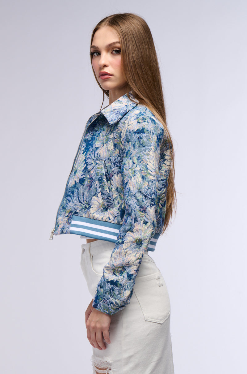 Detail View Cloud Nine Brocade Bomber