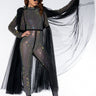 Front View Club Another Club Rhinestone Tulle Trench