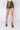 Front View Club High Waisted Pleather Shorts in Olive