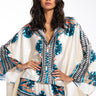 Front View Coastal Living Oversized Satin Wide Leg Pant