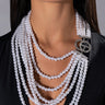 Front View Coco Layered Pearl Necklace