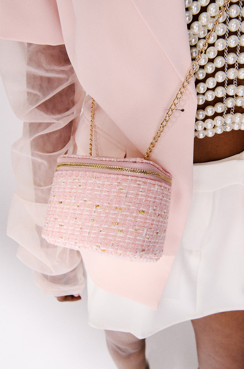 Front View Coco Mini Bag In Pink 0