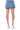 Extra View Coco Pleated Micro Mini Denim Skirt