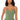 Front View Cocoa Butter Scuba Corset In Green