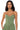 Front View Cocoa Butter Scuba Corset In Green