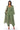 Front View Cocoa Butter Scuba Trench In Green