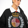 Front View Collegiate Haute Academy Collared Sweatshirt