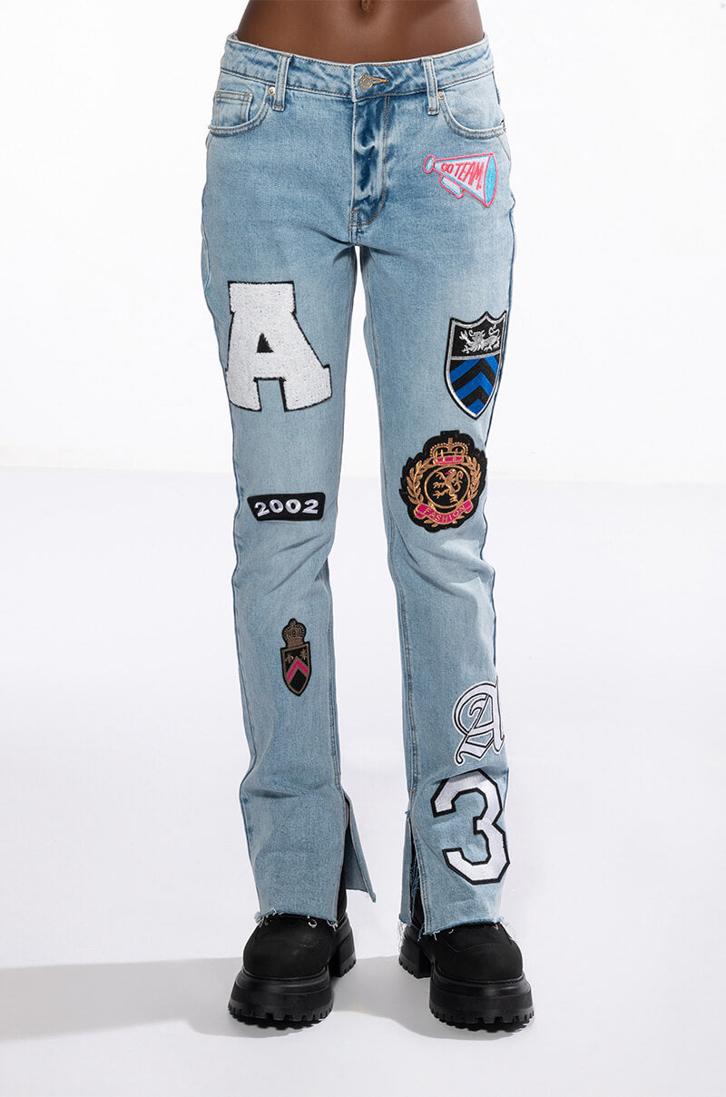 Full View Collegiate Out Of Your League High Rise Straight Leg Jean view 4