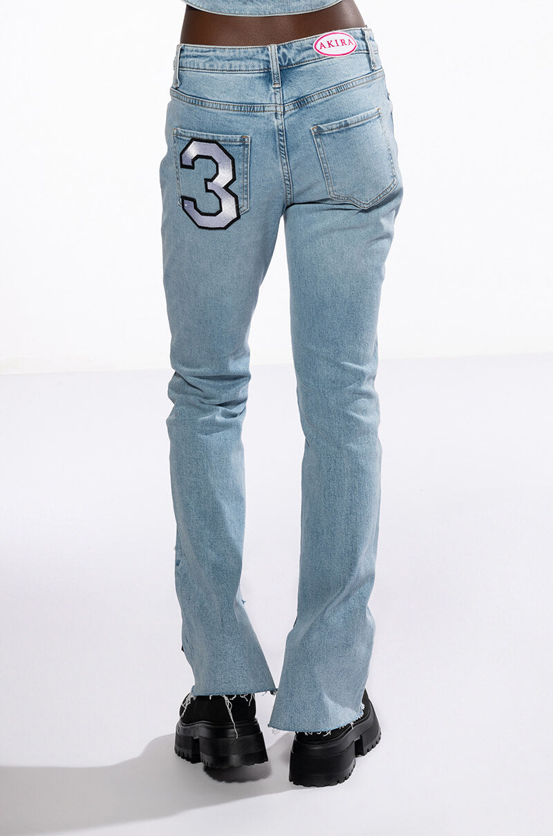 Extra View Collegiate Out Of Your League High Rise Straight Leg Jean view 7