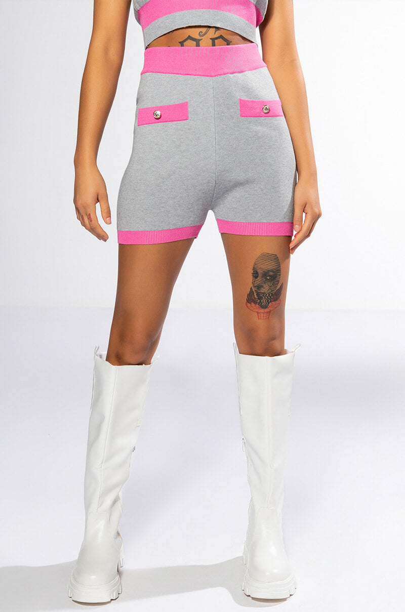 COLLEGIATE SO STUDIOUS KNIT BOOTY SHORT view 0
