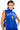 Front View Collegiate Varsity Blues Sleeveless Turtleneck Sweater