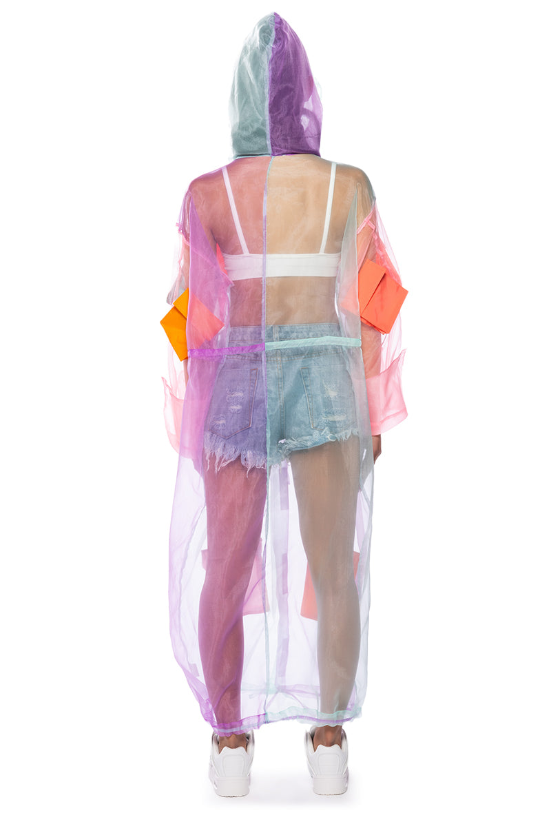 Full View Color Block Pocket Duster