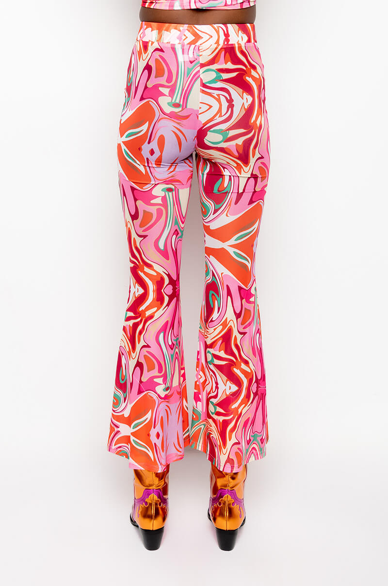 Extra View Colorful Imagination Flared Mesh Legging view 8