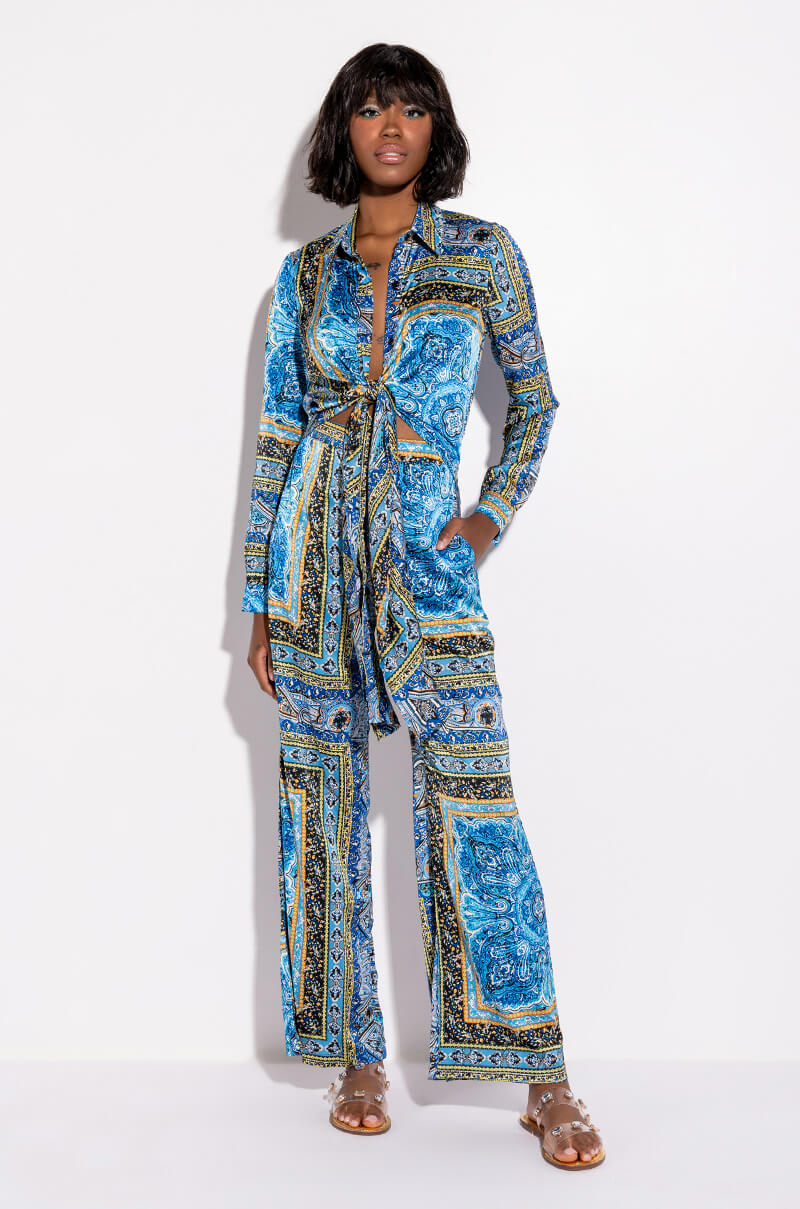 Front View Come Again Wide Leg Jumpsuit