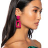 Front View Come On Over Textured Drop Earrings