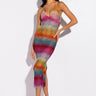 Front View Come Over Maxi Halter Top Dress