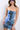 Front View Comes Natural Denim Patchwork Mini Dress