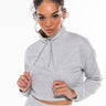 Front View Comfy Crop Sweatshirt