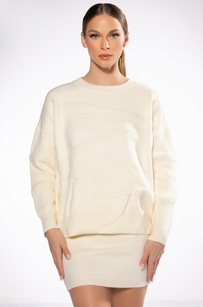 Front View Comin In Hot Crew Neck Sweater