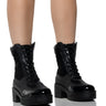 Front View Commander Black Combat Bootie