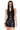 Front View Cool Girl Hooded Mini Dress In Black