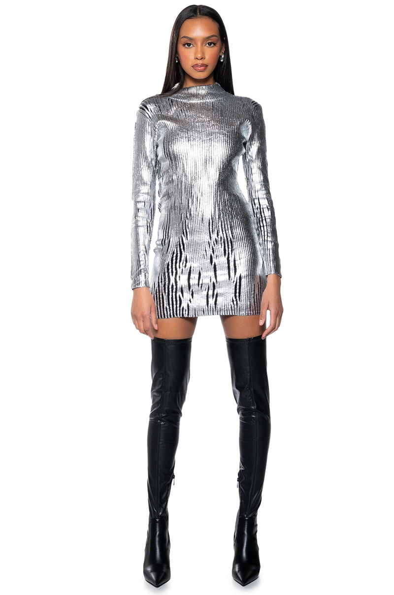 alc ashley metallic knit dress A.L.C. Ashley Metallic Knit Dress