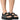 Front View Corta Embellished Flat Sandal In Black