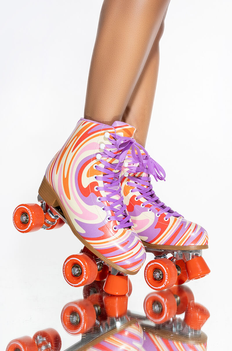 COSMIC SKATES SWIRL PRINT ROLLER SKATES view 0