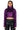 Front View Cosmo Metallic Coated Crop Turtleneck Sweater