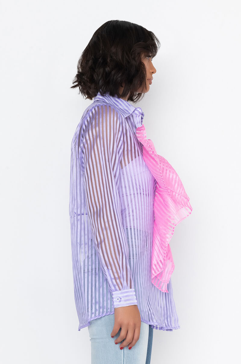 Detail View Cotton Candy Long Sleeve Blouse