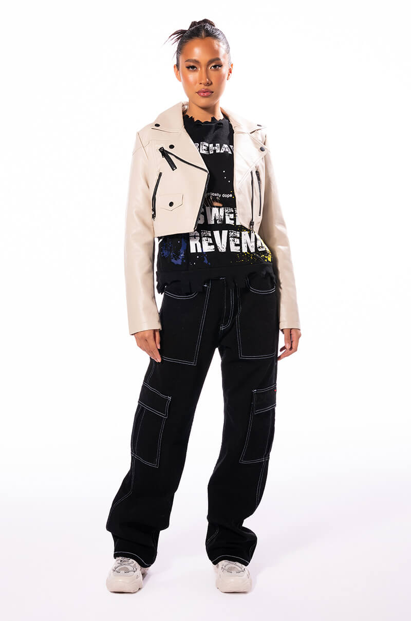 Extra View Count The Stars Basic Moto Jacket 8