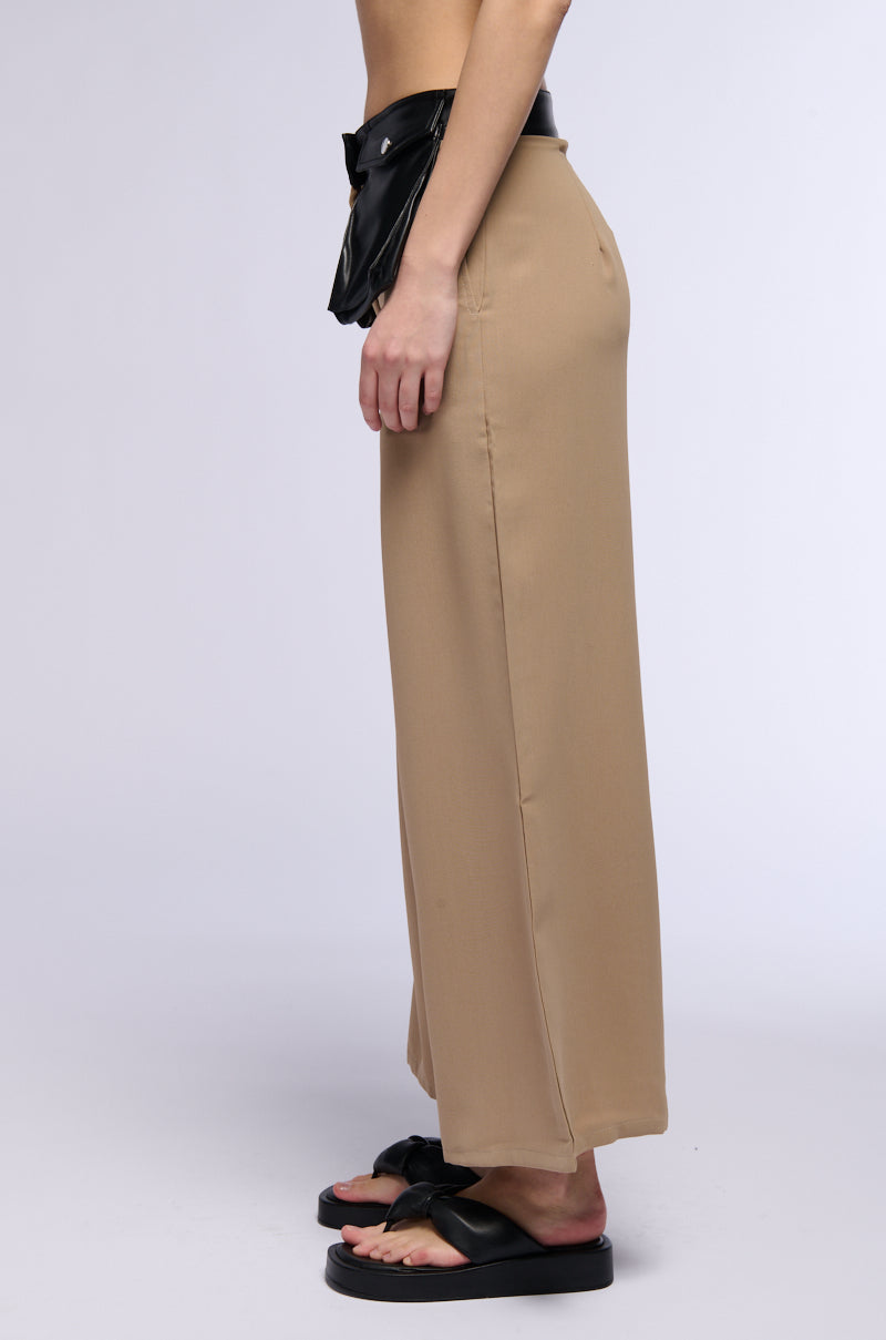 Side View Courtney Contrast Pu Pocket Trousers