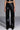 Front View Covered In Ice Faux Leather Rhinestone Pant