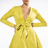 Front View Covet Faux Suede Trench Dress